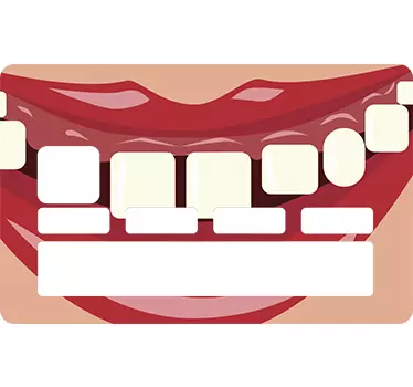 Pegatina para tarjeta de crédito mouth woman - TenVinilo