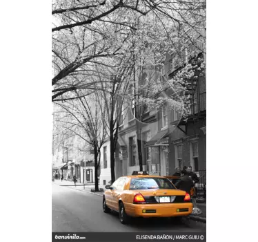 Vinilo taxi en Nueva York - TenVinilo