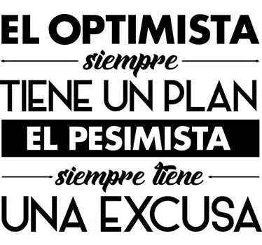 Vinilos de frases sobre optimismo - TenVinilo