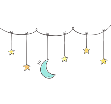 Vinilos infantil estrellas y luna - TenVinilo