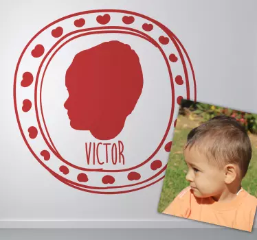 Vinilo decorativo camafeo infantil - TenVinilo