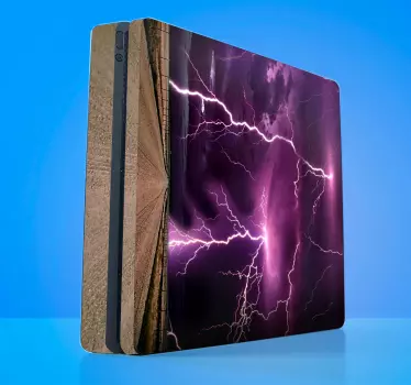 Pegatina para PS4 tormenta rayos - TenVinilo