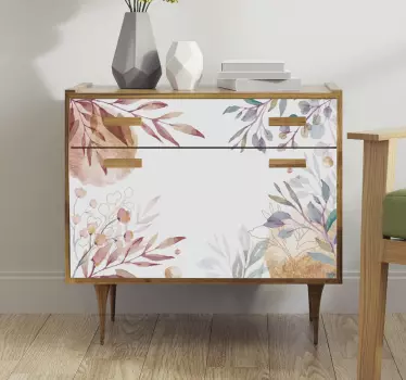 Vinilo para muebles floral vintage - TenVinilo
