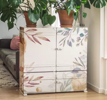 Vinilo para muebles floral vintage - TenVinilo