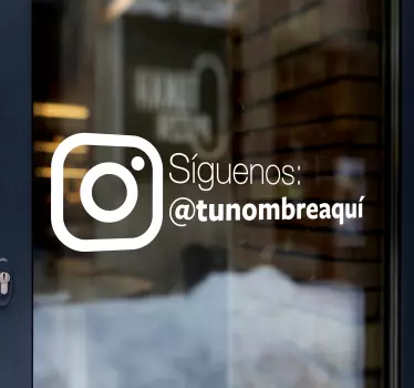 Vinilo escaparate síguenos en instagram - TenVinilo