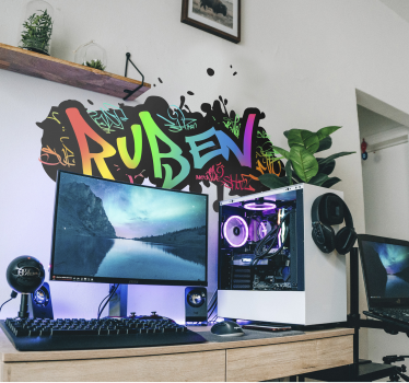 Vinilo decorativo graffiti personalizado - TenVinilo