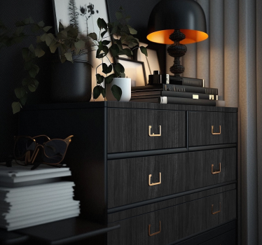 Vinilo para mueble madera negra - TenVinilo
