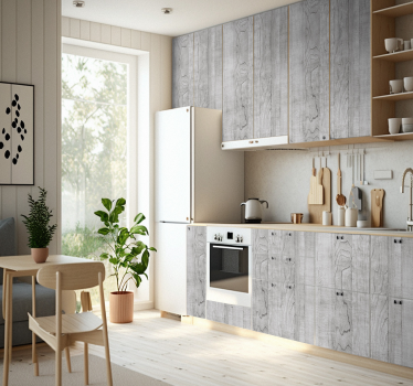 Vinilo para mueble madera gris - TenVinilo