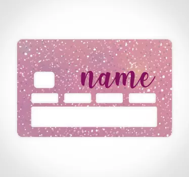 Pegatina para tarjeta de crédito rosa brillo personalizado - TenVinilo