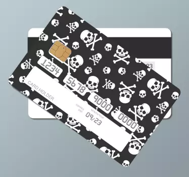 Pegatina para tarjeta de crédito de calaveras - TenVinilo