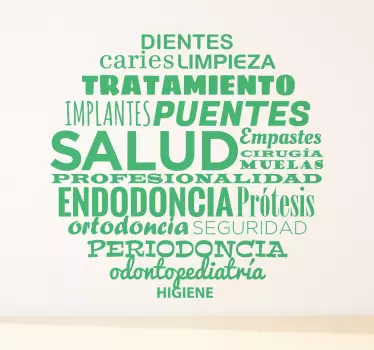 Vinilo decorativo conceptos dentista - TenVinilo