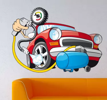 Vinilo decorativo presión aire coche - TenVinilo