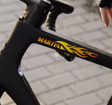 Pegatinas para bicicleta nombre personalizado - TenVinilo