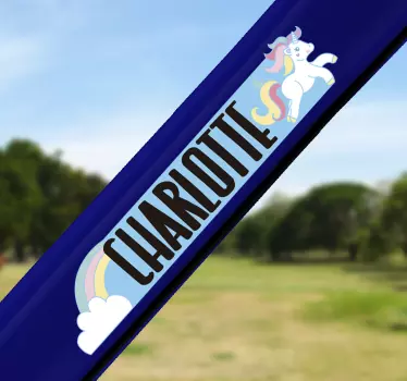 Vinilo personalizado para bicicleta unicornio - TenVinilo