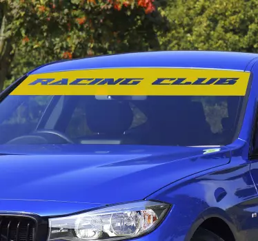 Pegatina para coche visera monocolor personalizada - TenVinilo