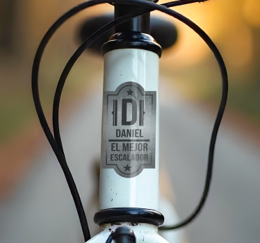 Vinilo bici meilleur grimpeur personalizable - TenVinilo