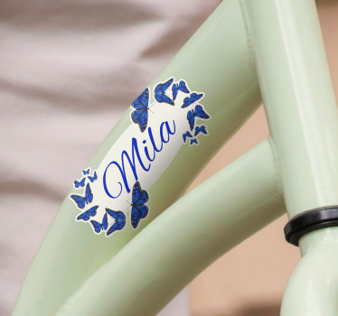 Calca para bicicleta mariposas azules - TenVinilo