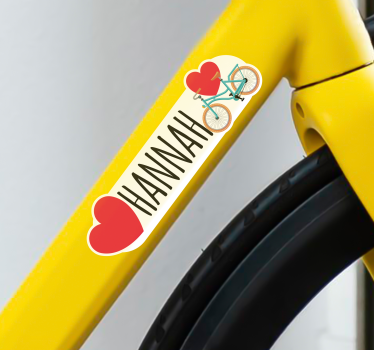 Calca para bicicleta bicicleta de dos corazones - TenVinilo