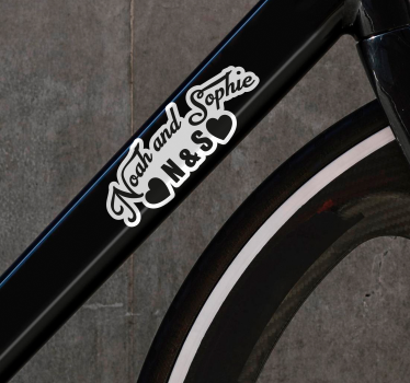 Calca para bicicleta nombres de pareja - TenVinilo