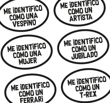 Calca para auto me identifico como - TenVinilo