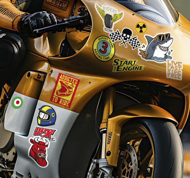 Calcomanía para moto paquete de diseño de bombas - TenVinilo