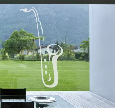 Adhesivo decorativo dibujo saxo - TenVinilo