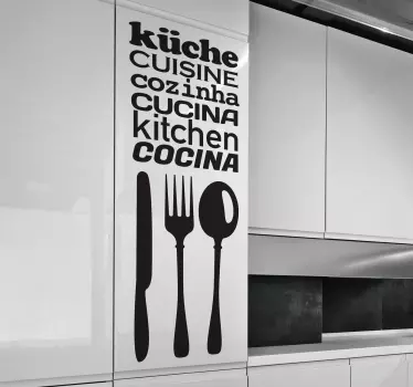 Adhesivo decorativo textos cocina - TenVinilo