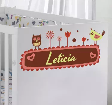 Adhesivo infantil nombre personalizado - TenVinilo