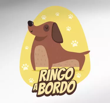 Adhesivo personalizable perro coche - TenVinilo