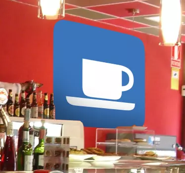 Adhesivo señal cafetería - TenVinilo
