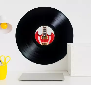 Vinilo pared salón disco vinilo - TenVinilo