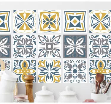 Azulejos vinílicos Baldosas de cemento decorativas - TenVinilo