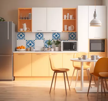 Azulejos adhesivo monocolor hidraulico - TenVinilo