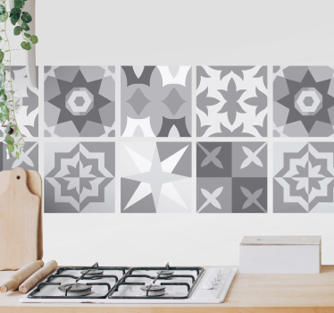 Azulejos vinílicos sombras grises - TenVinilo