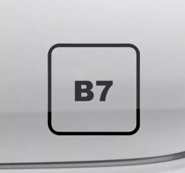 Calca para auto b7 cÓdigo - TenVinilo