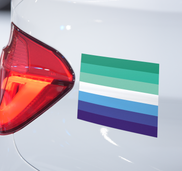 Calca para auto bandera gay - TenVinilo