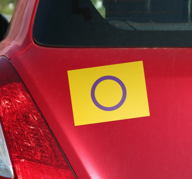Calca para auto bandera intersexual - TenVinilo