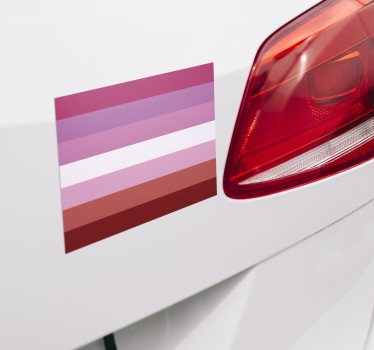 Calca para auto bandera lesbiana - TenVinilo