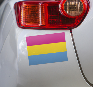 Calca para auto bandera pansexual - TenVinilo