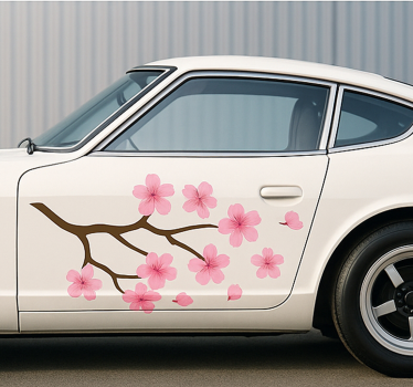 Calca para auto flor de cerezo rosa - TenVinilo