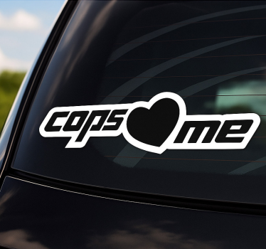 Calca para auto policías me quieren - TenVinilo