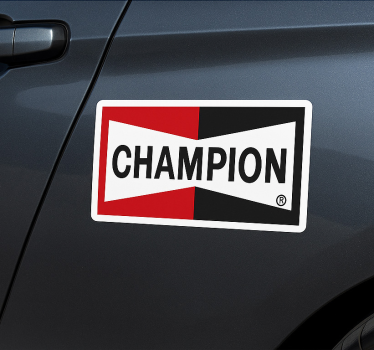 Calca para auto campeón rojo y negro - TenVinilo