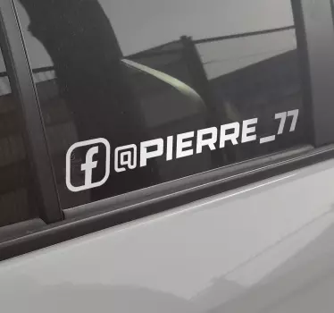Calca para auto carreras de facebook - TenVinilo