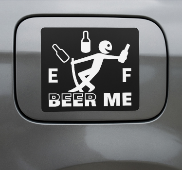 Calca para auto cerveza por favor - TenVinilo