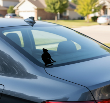 Calca para auto contorno de gato sentado - TenVinilo