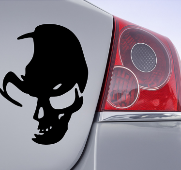Calca para auto cráneo medio muerto - TenVinilo
