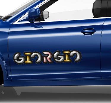 Calca para auto nombre personalizado simple - TenVinilo