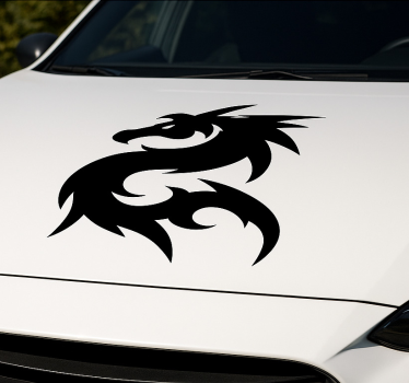 Calca para auto diseño de dragón mítico fantasy - TenVinilo