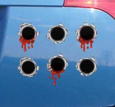 Calca para auto efectos de agujeros de bala - TenVinilo