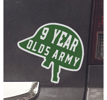 Calca para auto ejército de 9 años - TenVinilo